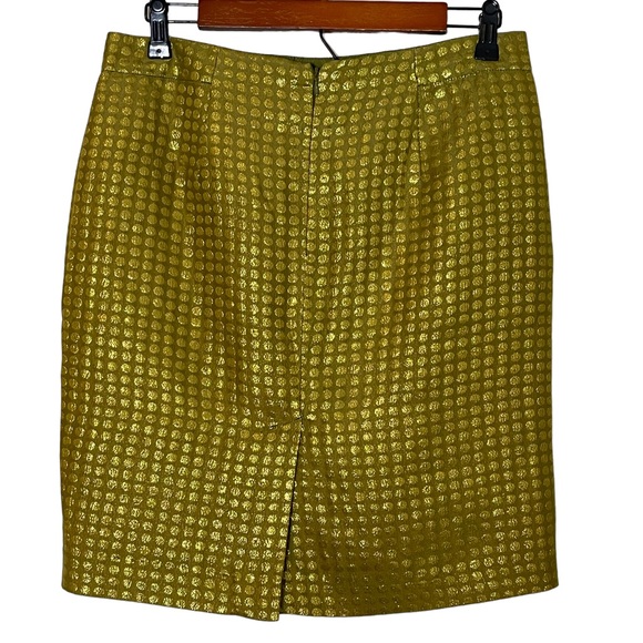 Tommy Hilfiger Womens Silk Blend Jacquard Dotted Metallic Pencil Skirt Size 6 - Picture 2 of 9